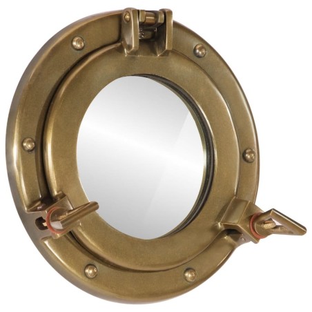 Miroir en forme de porthole mural Ø23 cm aluminium et verre 