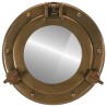 Miroir en forme de porthole mural Ø23 cm aluminium et verre 