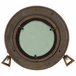 Miroir en forme de porthole mural Ø23 cm aluminium et verre 