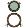 Miroir en forme de porthole mural Ø23 cm aluminium et verre 