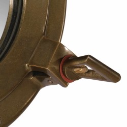 Miroir en forme de porthole mural Ø23 cm aluminium et verre 