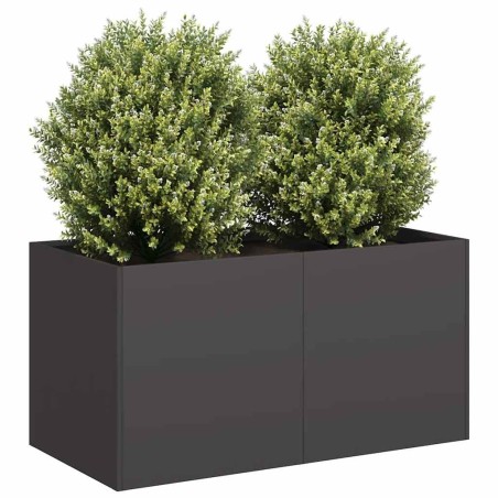 Jardinière noir 80x40x40 cm acier laminé à froid 