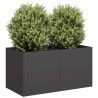 Jardinière noir 80x40x40 cm acier laminé à froid 