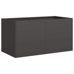 Jardinière noir 80x40x40 cm acier laminé à froid 