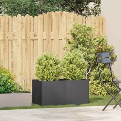 Jardinière noir 80x40x40 cm acier laminé à froid 