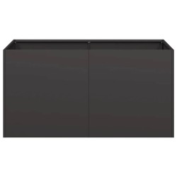 Jardinière noir 80x40x40 cm acier laminé à froid 