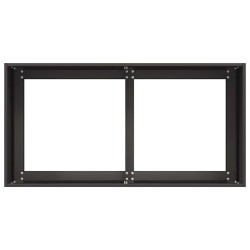 Jardinière noir 80x40x40 cm acier laminé à froid 