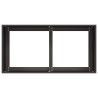 Jardinière noir 80x40x40 cm acier laminé à froid 