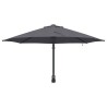 Parasol mural avec LEDs anthracite 248 cm 