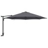 Parasol mural avec LEDs anthracite 248 cm 