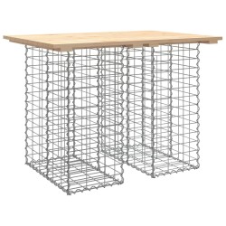 Banc de jardin design de gabion 100x70x72 cm bois massif de pin 