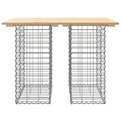 Banc de jardin design de gabion 100x70x72 cm bois massif de pin 