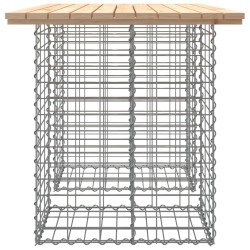 Banc de jardin design de gabion 100x70x72 cm bois massif de pin 
