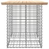 Banc de jardin design de gabion 100x70x72 cm bois massif de pin 