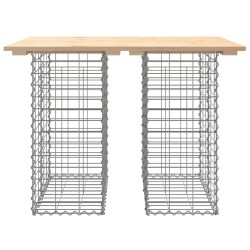 Banc de jardin design de gabion 100x70x72 cm bois massif de pin 