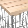Banc de jardin design de gabion 100x70x72 cm bois massif de pin 