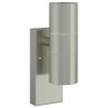 Appliques Murales Extérieures 2 pcs Argent Acier Inoxydable IP44 