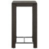 Table de bar de jardin Marron 60,5x60,5x110,5 cm Résine tressée 