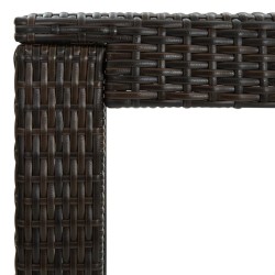 Table de bar de jardin Marron 60,5x60,5x110,5 cm Résine tressée 
