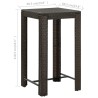 Table de bar de jardin Marron 60,5x60,5x110,5 cm Résine tressée 