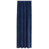 Rideaux Blackout avec bande supérieure 2 pièces Velours bleu foncé 