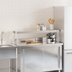 Étagère de table de travail 110x30x35 cm inox 
