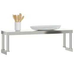 Étagère de table de travail 110x30x35 cm inox 