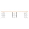 Banc de jardin design de gabion 203x31x42 cm bois massif de pin 
