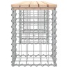 Banc de jardin design de gabion 203x31x42 cm bois massif de pin 