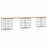 Banc de jardin design de gabion 203x31x42 cm bois massif de pin 