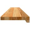 Appuis de fenêtre 2 pcs marron clair bois de chêne massif 