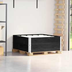 Colliers de palette 2 pcs noir 100x100 cm bois de pin solide 