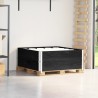 Colliers de palette 2 pcs noir 100x100 cm bois de pin solide 
