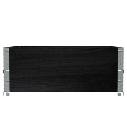 Colliers de palette 2 pcs noir 100x100 cm bois de pin solide 