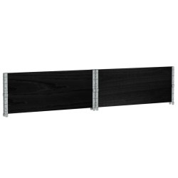 Colliers de palette 2 pcs noir 100x100 cm bois de pin solide 
