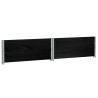 Colliers de palette 2 pcs noir 100x100 cm bois de pin solide 