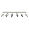 Projecteur de Plafond 6 Voies Ajustable GU10 en Nickel Brossé 