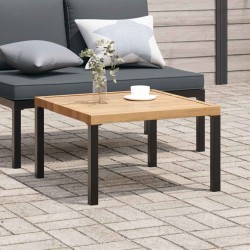 Table basse de jardin noir 65x65x40 cm aluminium 