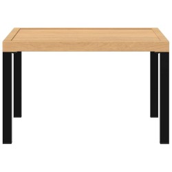 Table basse de jardin noir 65x65x40 cm aluminium 