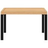 Table basse de jardin noir 65x65x40 cm aluminium 