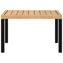 Table basse de jardin noir 65x65x40 cm aluminium 