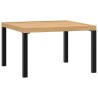 Table basse de jardin noir 65x65x40 cm aluminium 