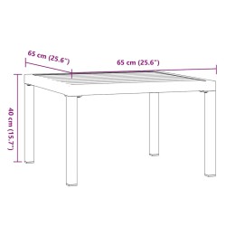 Table basse de jardin noir 65x65x40 cm aluminium 
