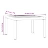 Table basse de jardin noir 65x65x40 cm aluminium 