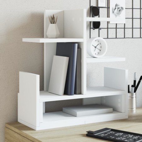 Organisateur de bureau blanc 49x20x52,5 cm bois d'ingénierie 