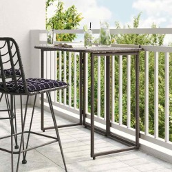 Table de jardin pliante marron 90 x 51 x 75 cm polyrotin 