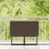 Table de jardin pliante marron 90 x 51 x 75 cm polyrotin 