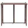 Table de jardin pliante marron 90 x 51 x 75 cm polyrotin 
