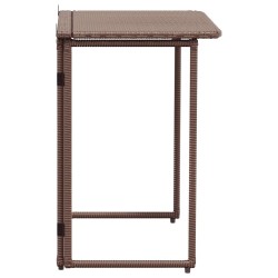 Table de jardin pliante marron 90 x 51 x 75 cm polyrotin 