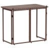 Table de jardin pliante marron 90 x 51 x 75 cm polyrotin 